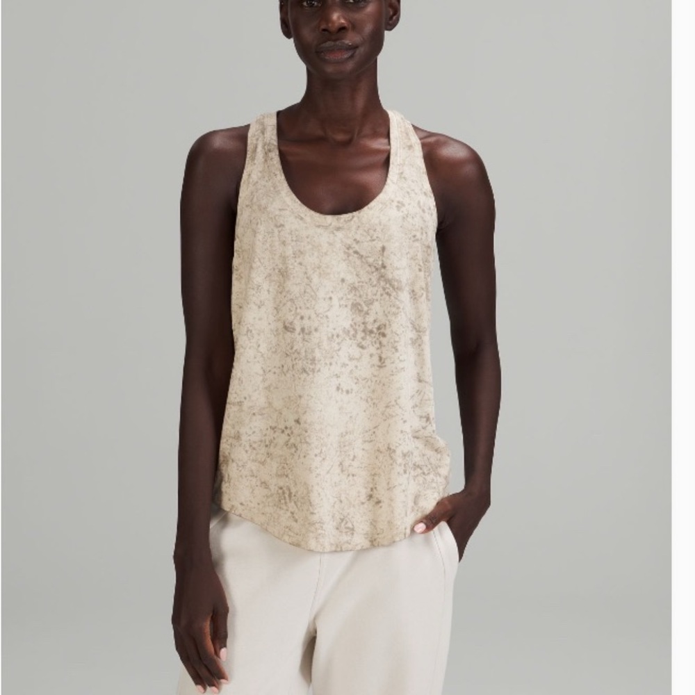 Lululemon White Opal Wash Love Tank Top